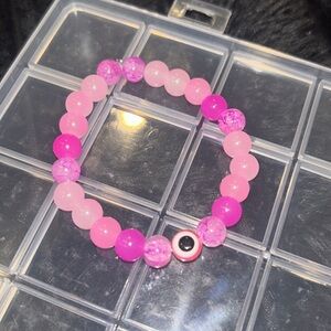 Pink Beaded Kids Bracelet